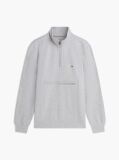 Gri Hanorac Fara Gluga Cu Intechno Tricotaj Si Fermoar Quarter-Zip  Barbati
