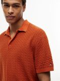 Portocaliu Tricou Polo Cu Croiala Lejera Uzat  Barbati