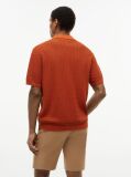 Portocaliu Tricou Polo Cu Croiala Lejera Uzat  Barbati