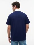 Blue Polo Pique Cu Croiala Clasica  Barbati
