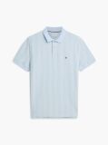 Blue Regular Fit Tonal Stripe Polo Shirt  Men
