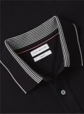 Black Heritage Regular Fit Stripe Trim Polo Shirt  Men