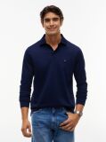 Blue Polo Cu Maneca Lunga Si Croiala Regular  Barbati