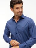 Blue Camasa Din Poplina Cu Croiala Slim Si Micro Imprimeu  Barbati