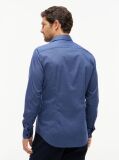 Blue Camasa Din Poplina Cu Croiala Slim Si Micro Imprimeu  Barbati