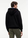 Negru Hanorac Cu Fleece Steag Brodat Si Fermoar  Barbati