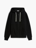 Negru Hanorac Cu Fleece Steag Brodat Si Fermoar  Barbati