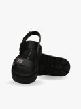 Negru Sandale Cu Logo Si Velcro  Fete