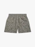 Green Original Print Mid Length Swim Shorts  Boys