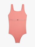 Roz Costum De Baie Original Cu Decolteu Patrat   Fete