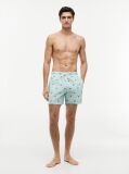 Multi Ithaca Embroidery Mid Length Swim Shorts  Men