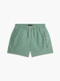 Green Original Ithaca Stripe Mid Length Swim Shorts  Men