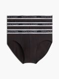 Negru 3-Pack Signature Chiloti Cu Logo Repetat Pe Talie  Barbati