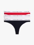 Multi Essential 3-Pack Repeat Logo Waistband Thongs  Women