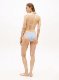 Multi Seersucker Logo Embroidery Triangle Bikini Top  Women