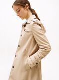 Bej Trench Heritage Cu Un Singur Rand De Nasturi  Femei