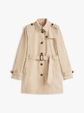 Bej Trench Heritage Cu Un Singur Rand De Nasturi  Femei