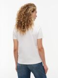 Alb Tricou Din Bumbac Organic Cu Logo  Femei