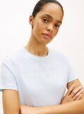 Blue Tricou Cu Logo Si Guler Rotund  Femei