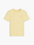 Galben Tricou Cu Nervuri Slim Fit Cu Steag Brodat  Femei