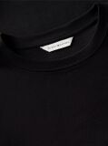 Negru Tricou Cu Nervuri Slim Fit Cu Steag Brodat  Femei