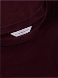 Rosu Tricou Cu Nervuri Slim Fit Cu Steag Brodat  Femei