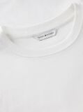 Alb Tricou Cu Nervuri Slim Fit Cu Steag Brodat  Femei