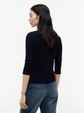 Blue Tricou Slim Fit Cu Guler Boat  Femei