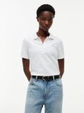 Alb Tricou Polo 1985 Slim  Femei