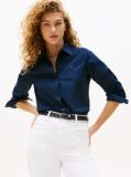 Blue Camasa Regular Elastica Cu Maneci Lungi  Femei