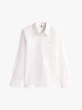 White Stretch Regular Long-Sleeve Shirt  Women