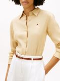 Beige Regular Fit Linen Shirt  Women