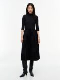 Negru Rochie Midi Plisata Cu Croiala Fit And Flare  Femei