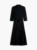 Negru Rochie Midi Plisata Cu Croiala Fit And Flare  Femei