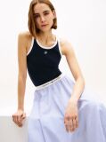 Multi Fusta Midi In Linie A Cu Banda Elastica Cu Logo  Femei