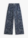 Multi Pantaloni Largi Si Relaxati Din In Pur  Femei
