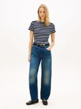 Multi Tricou Slim Cu Guler Boat Si Nasturi Aurii  Femei