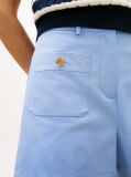 Blue Pantaloni Scurti Cu Nasturi Aurii In Relief  Femei
