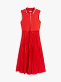 Rosu 1985 Rochie Midi Polo Fara Maneci Cu Pliuri  Femei