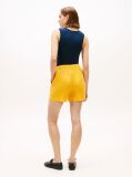 Portocaliu Pantaloni Scurti Din In Pur Cu Steag Brodat  Femei