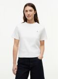 Alb Tricou Boxy Din Tricot Interlock  Femei