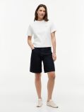 Alb Tricou Boxy Din Tricot Interlock  Femei