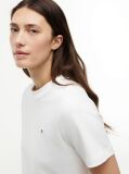 Alb Tricou Boxy Din Tricot Interlock  Femei