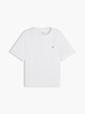 Alb Tricou Boxy Din Tricot Interlock  Femei