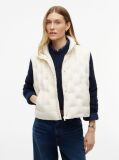Beige Flag Down Lightweight Quilted Gilet  Women