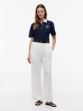 Blue Tricou Polo Cu Croiala Normala De Culoare Aurie Cu Nasturi  Femei