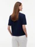 Blue Tricou Polo Cu Croiala Normala De Culoare Aurie Cu Nasturi  Femei