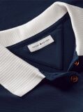 Blue Tricou Polo Cu Croiala Normala De Culoare Aurie Cu Nasturi  Femei