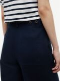 Blue Pantaloni Chino Cu Croiala Larga Cu Logo Brodat  Femei