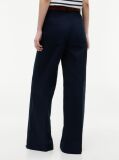 Blue Pantaloni Chino Cu Croiala Larga Cu Logo Brodat  Femei